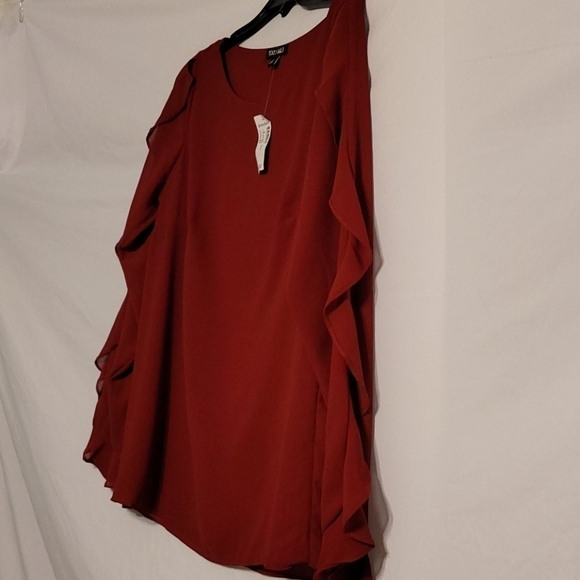 ROZ Ali Chiffon Ruffle Long  Sleeve Blouse - Picture 2 of 10